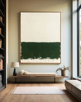 Modern Green White Canvas Art Green Texture Wall Art Green Wabi-sabi Canvas Art Minimalist Wall Art