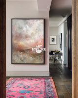 Hand-Painted Large Universe Art, Cozy Modern Abstract Texture Painting ArtExplore