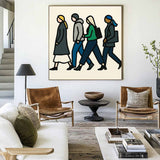Hand-Painted Urban Pop Art on Canvas – Oversized Modern Wall Artwork for Large Living Rooms, Bedrooms, and Office Walls