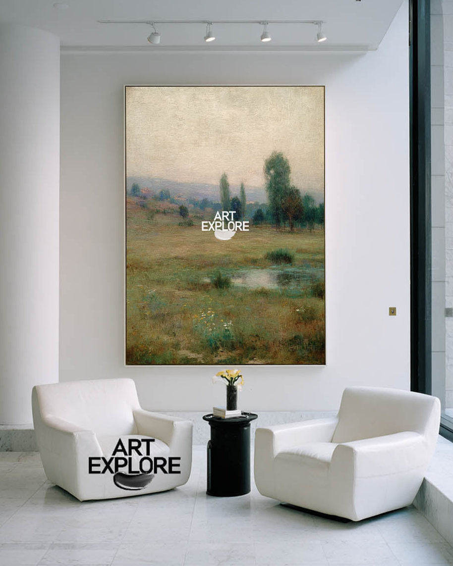 Handmade Landscape Oil Painting – Forest Serenity Wall Decor | ArtExplore