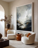 Handmade Luxury Textured Landscape Art | Black & White Canvas Art | ArtExplore