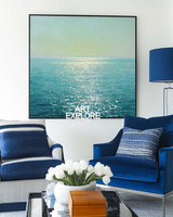Handmade Ocean View Wall Art – Blue Canvas for Lounge & Office | ArtExplore