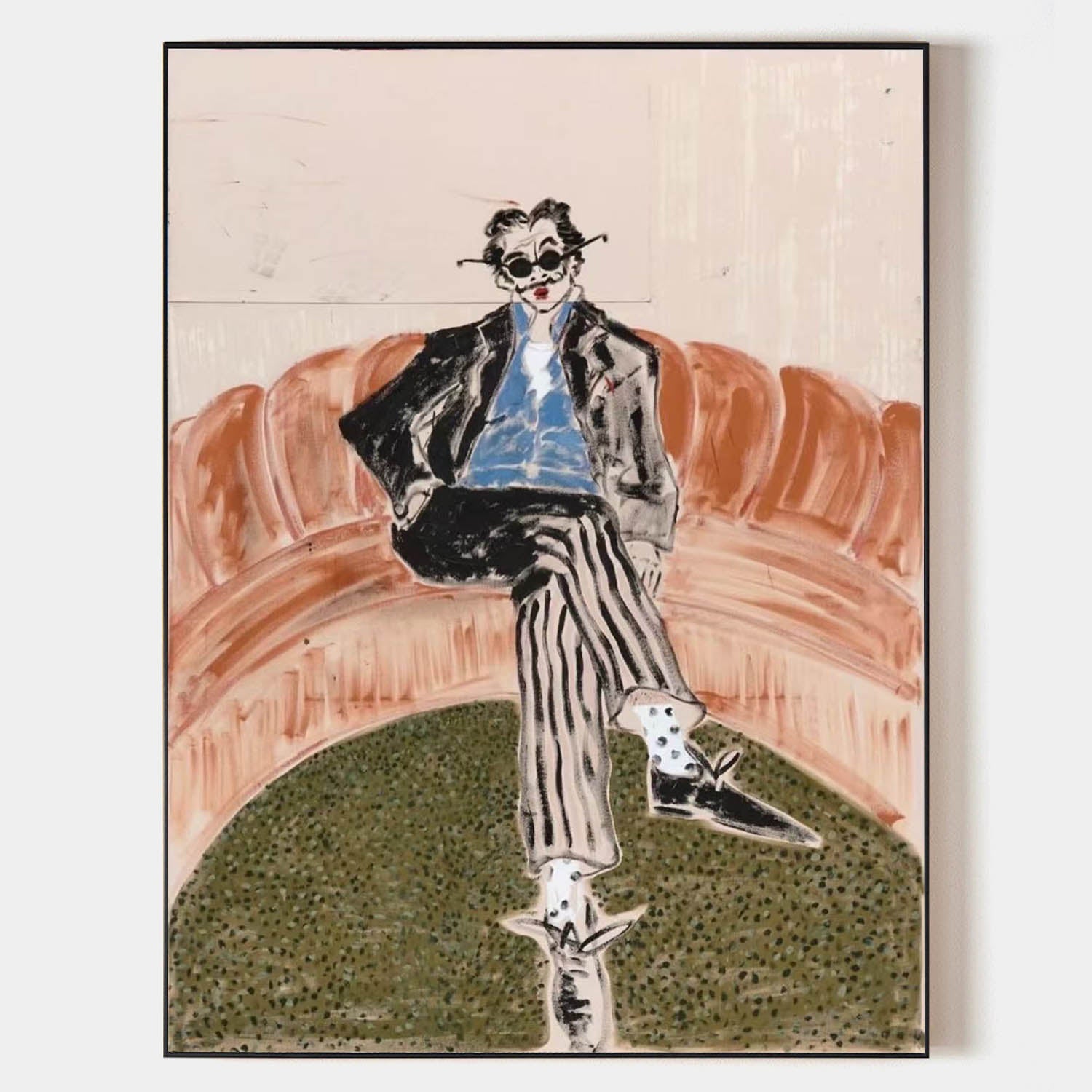 Handmade Vintage Style Portrait Painting | Minimalist Large Art | ArtExplore