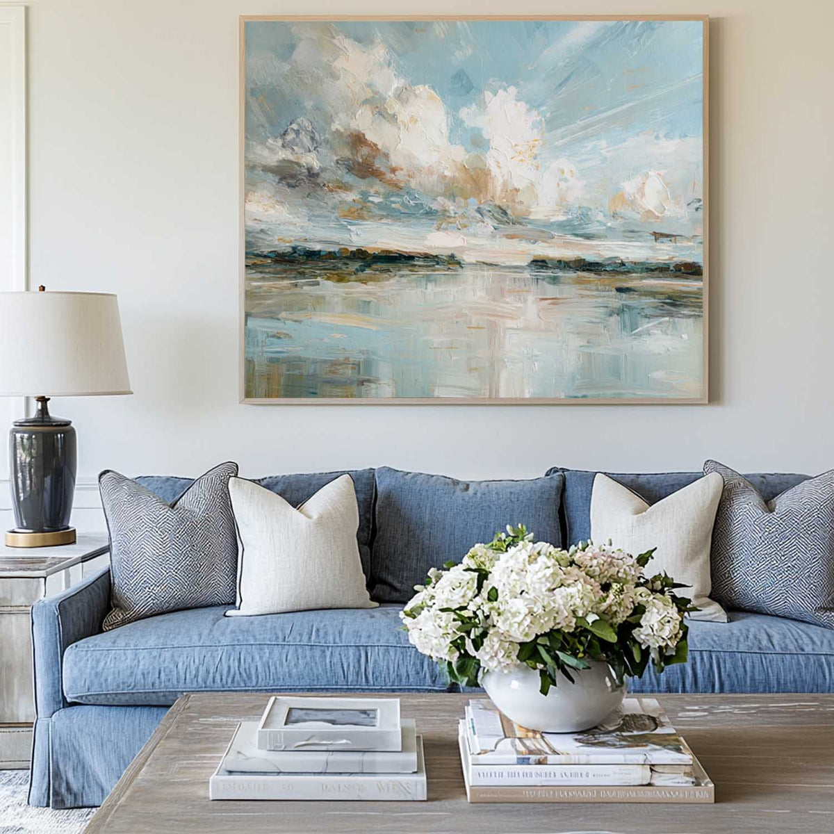 Lake Mist Sunrise Canvas for Entryway or Bedroom Wall, Contemporary Style – ArtExplore