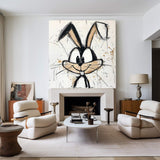 Large Bad Bunny Graffiti Art Bad Bunny Graffiti Wall Art Modern Texture Pop Painting For Sale