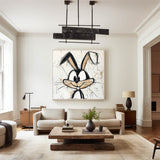 Large Bad Bunny Graffiti Art Bad Bunny Graffiti Wall Art Modern Texture Pop Painting For Sale