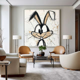 Large Bad Bunny Graffiti Art Bad Bunny Graffiti Wall Art Modern Texture Pop Painting For Sale
