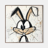 Large Bad Bunny Graffiti Art Bad Bunny Graffiti Wall Art Modern Texture Pop Painting For Sale