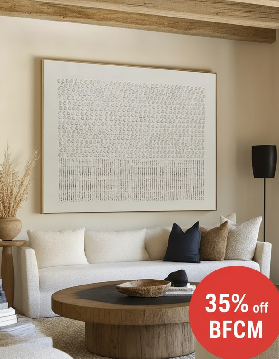 Large Beige Texture Art Painting Large Canvas Art Wabi-sabi Painting For Livingroom | Artexplore