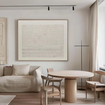 Large Beige Texture Art Painting Large Canvas Art Wabi-sabi Painting For Livingroom | Artexplore