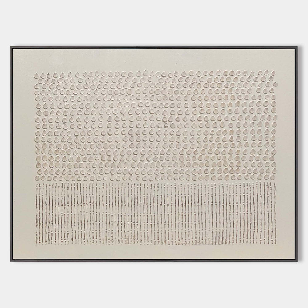 Large Beige Texture Art Painting Large Canvas Art Wabi-sabi Painting For Sale