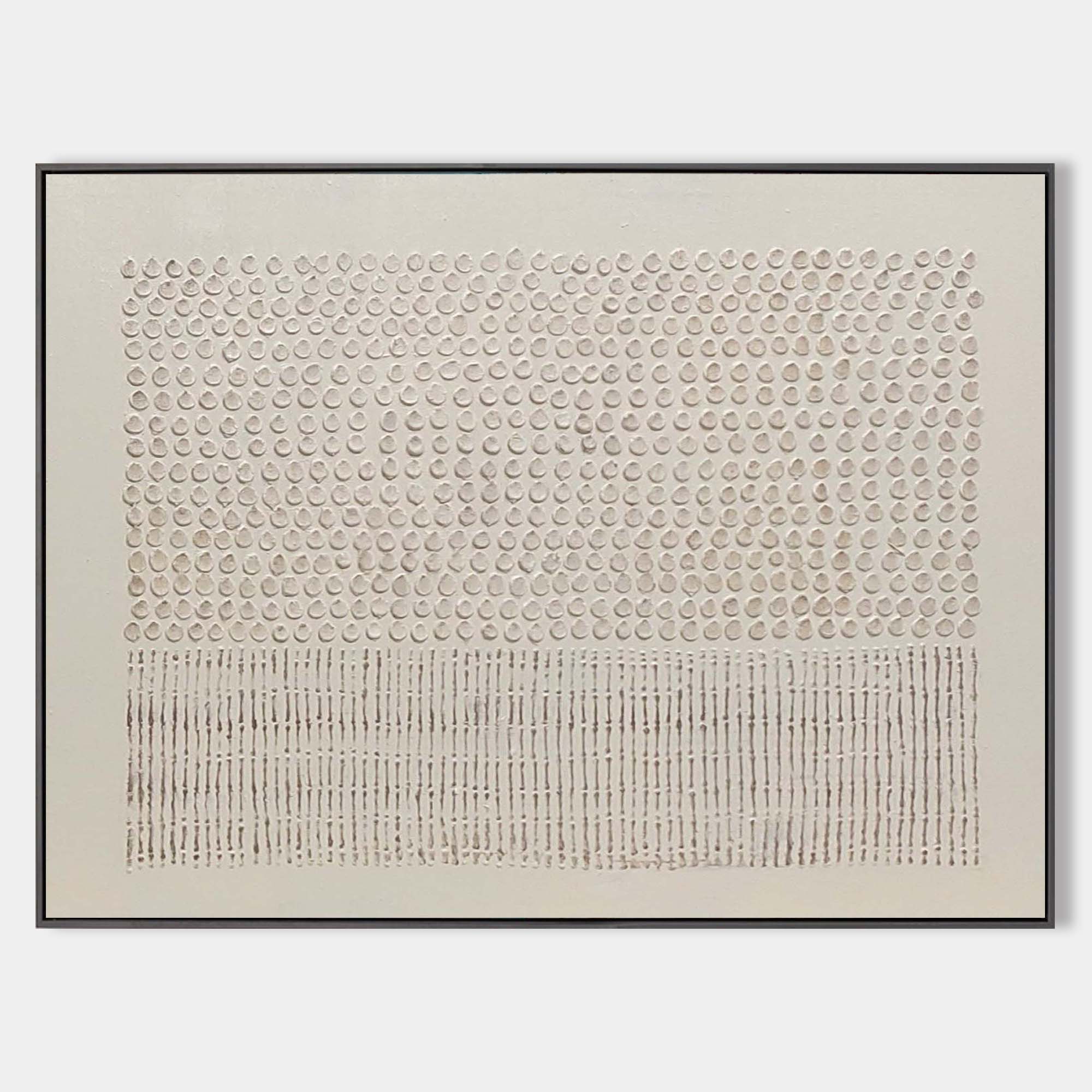 Large Beige Texture Art Painting Large Canvas Art Wabi-sabi Painting For Sale