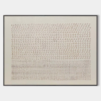 Large Beige Texture Art Painting Large Canvas Art Wabi-sabi Painting For Sale