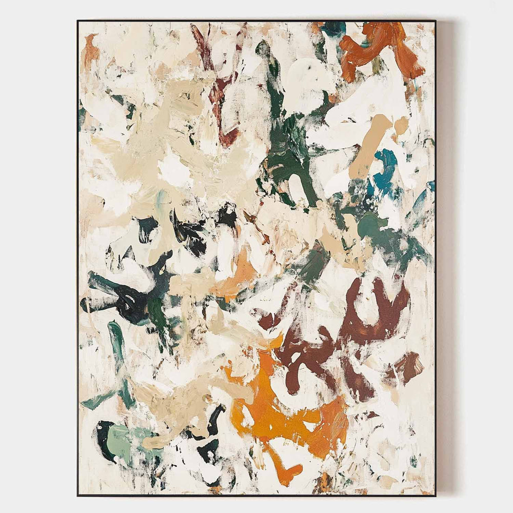 Large Beige Texture Paintings Beige Minimalist Wall Art Oversized Beige Abstract Fine Art For Sale