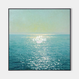 Large Blue Sea Painting for Living Room – Handmade Canvas by ArtExplore