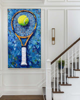 Tennis Painting Rich Textured Sport Fine Art for Tennis Lovers Modern Sport Wall Art | Artexplore
