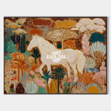 Large Brown Abstract Garden Wall Art with Textured Pony, Modern Canvas – ArtExplore