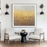 Brown White Minimalist Wall Art Textured Canvas Art Modern Abstract Painting For livingroom