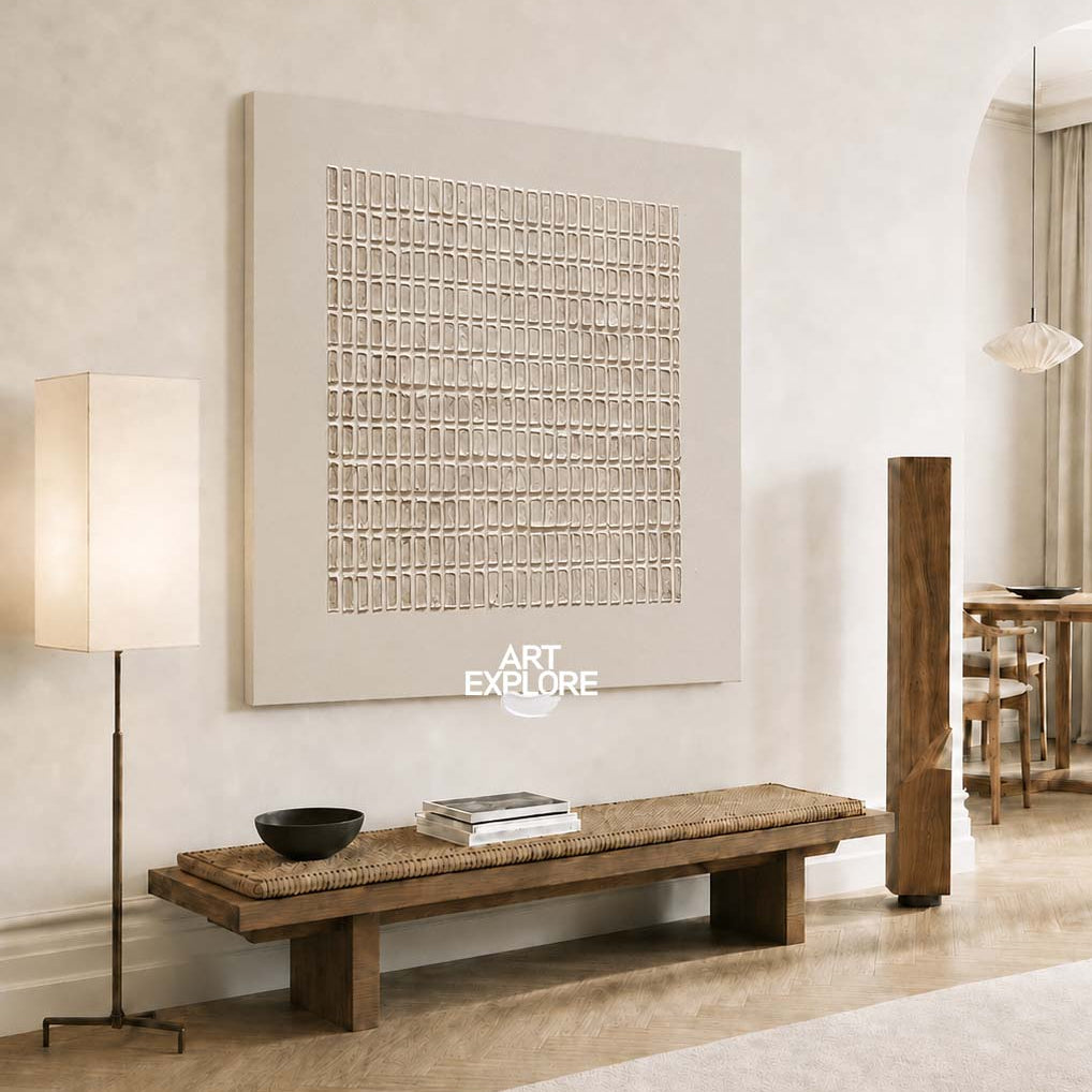Large Canvas Art Wabi-sabi Minimalist Painting Texutured Wall Art For Livingroom