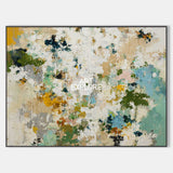 Large Colorful Abstract Textured Oil Painting Handmade on Canvas Wei Pen | ArtExplore