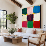 Large Colorful Texture Wall Painting Large Vibrant Rich Texture Canvas Art For Livingroom