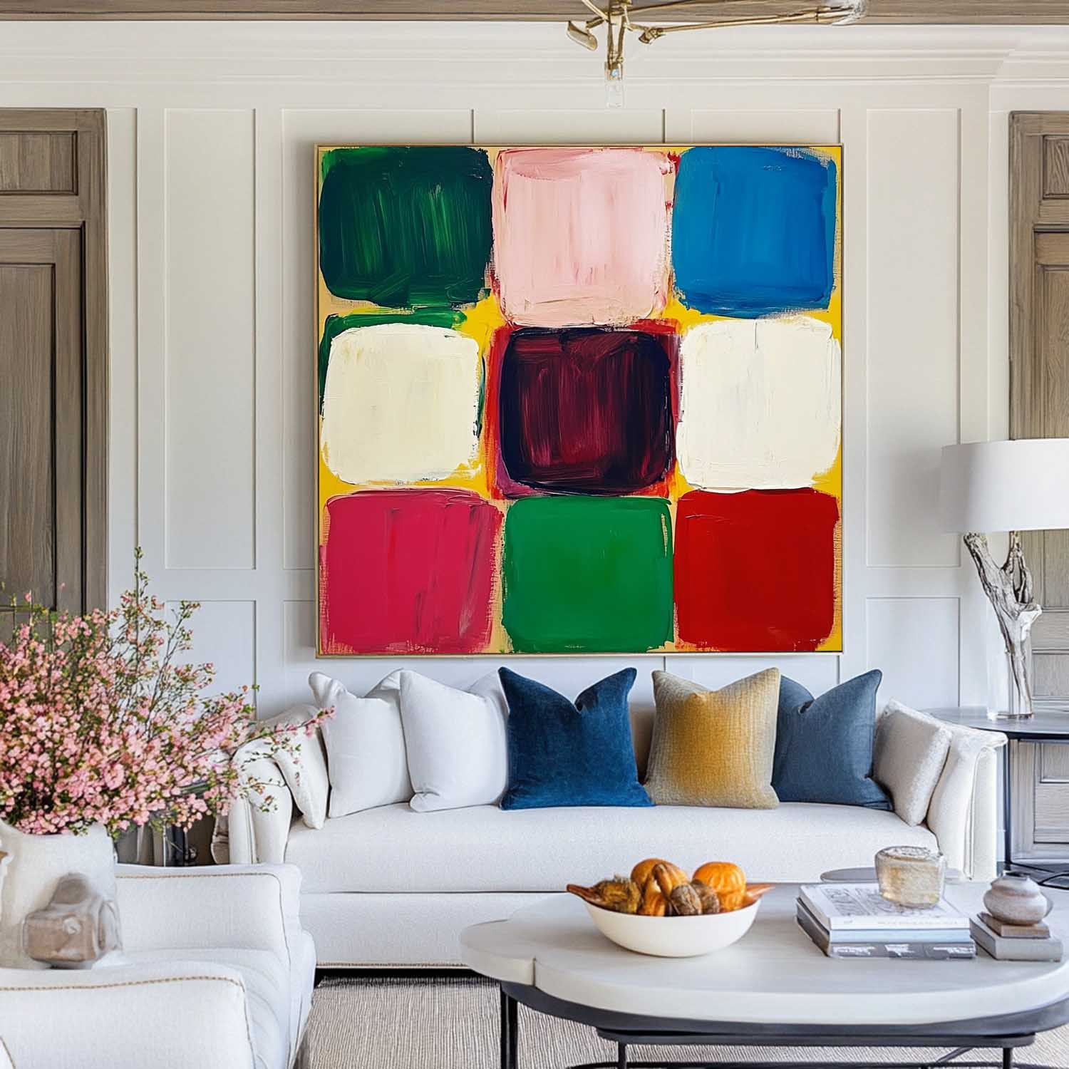 Large Colorful Texture Wall Painting Large Vibrant Rich Texture Canvas Art For Livingroom