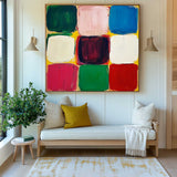 Large Colorful Texture Wall Painting Large Vibrant Rich Texture Canvas Art For Livingroom
