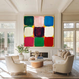 Large Colorful Texture Wall Painting Large Vibrant Rich Texture Canvas Art For Livingroom