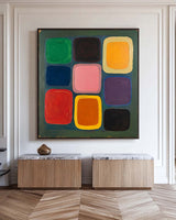 Large Colorful Wall Art Colorful Texture Painting Large Vibrant Color Canvas Art Livingroom Wall Art