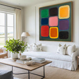 Large Colorful Wall Art Colorful Texture Painting Large Vibrant Color Canvas Art Livingroom Wall Art