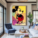 Large Pop Art Painting The art of Mickey Mouse, Andy Warhol, Fine Pop Wall Art For Sale