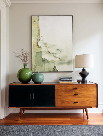 Large Green Artwork Green Minimalist Painting Modern Sage Color Wall Art Green Livingroom Wall Art