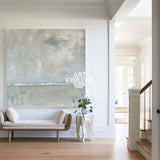 Modern Green Thick Texture Art Painting Abstract Wall Art Light Green Canvas Wall Art For Livingroom