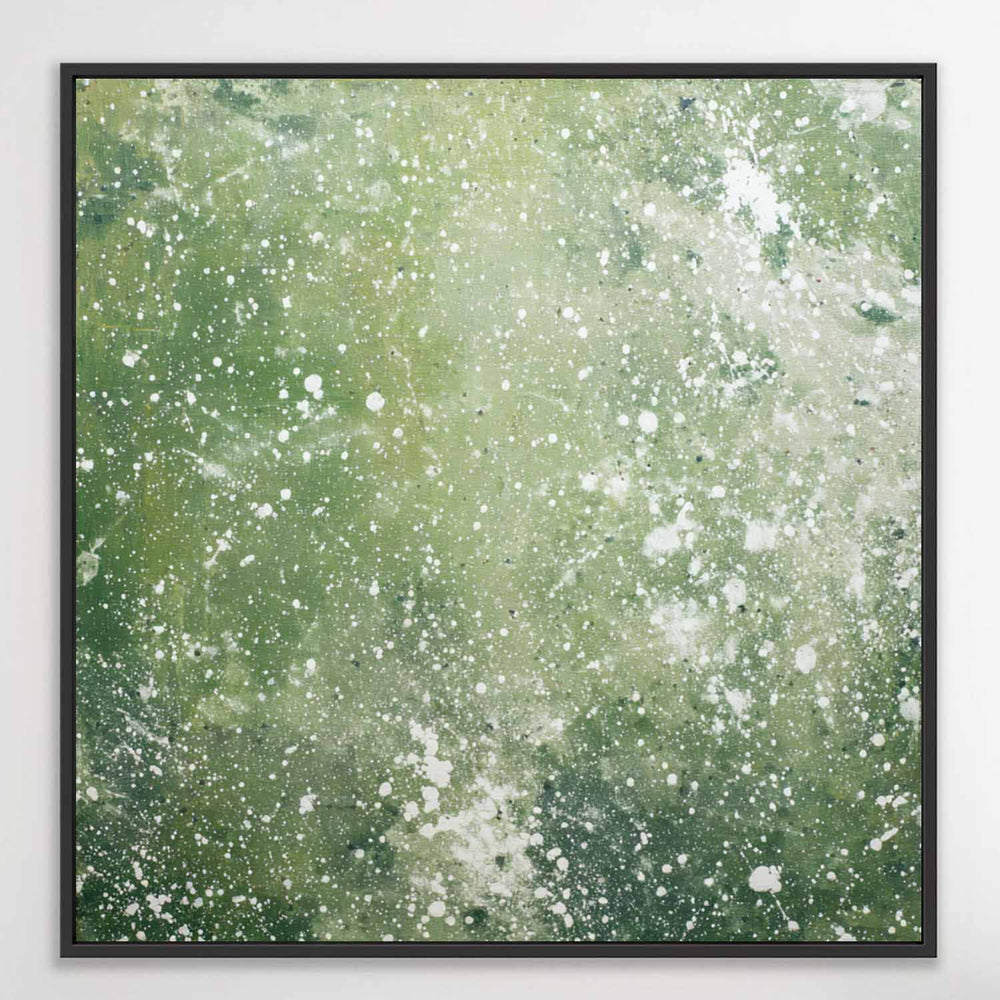 Large Green Wabi-Sabi Texture Painting for Living Room Wall – Handmade Oil on Canvas | ArtExplore