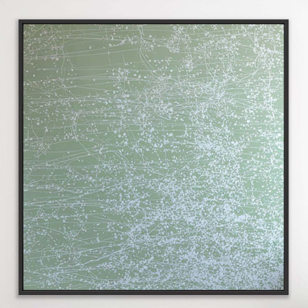 Large Green Wabi-Sabi Texture Painting for Modern Interiors | Handmade Wall Art | ArtExplore