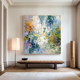 Large Handmade Abstract Art, Colorful Textured Oil Painting | ArtExplore