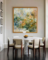 Large Handmade Abstract Texture Painting in Green Tones | ArtExplore