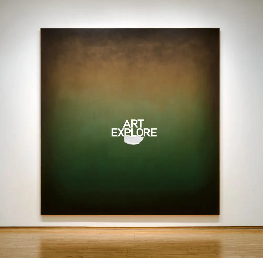 Large Handmade Green-Brown Wabi-Sabi Canvas Art for Dining Areas | ArtExplore
