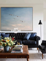 Large Horizontal Sky Artwork | Handmade Oil on Canvas | ArtExplore Decor