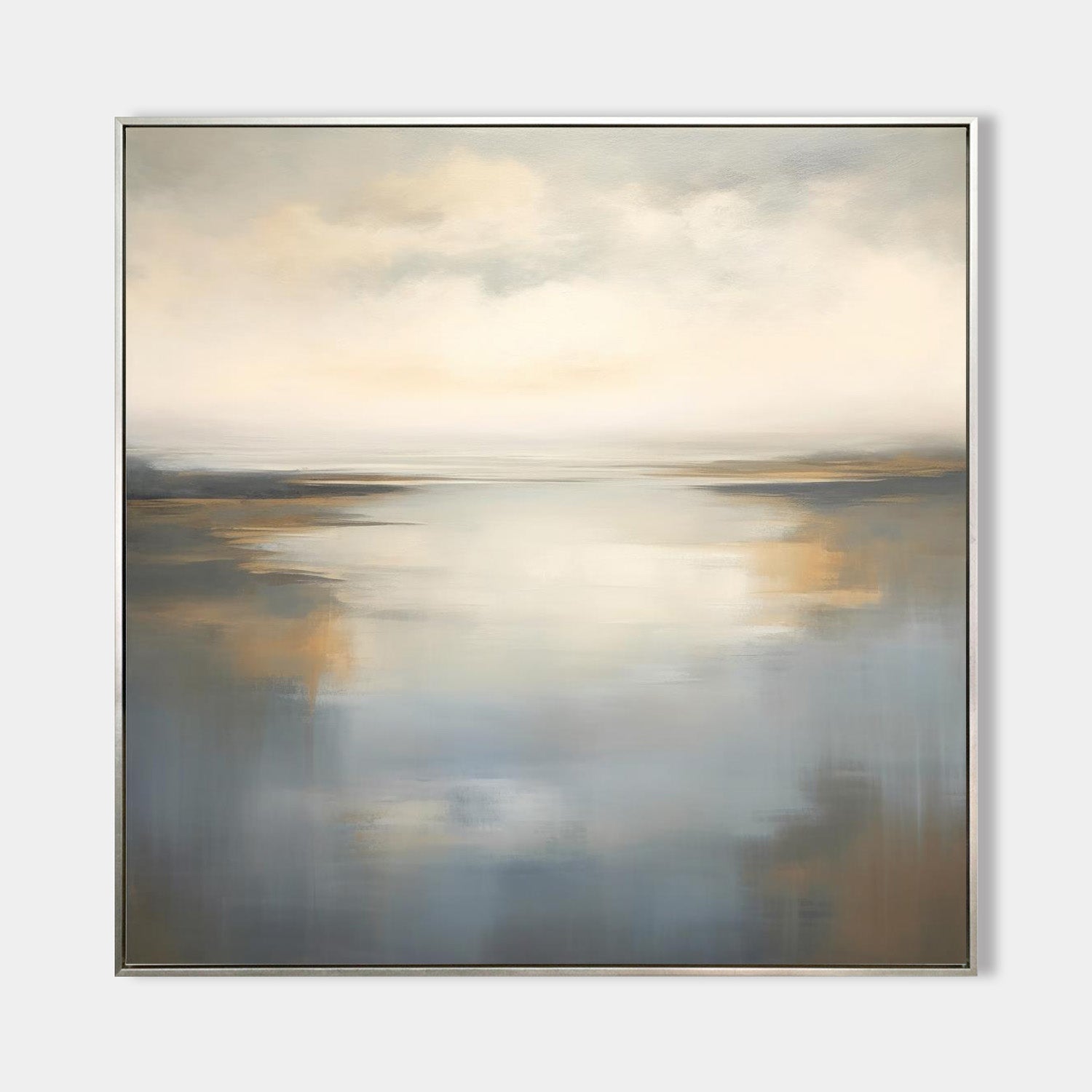 Large Lake Wall Art Texture Landscape Wall Art Luxury Modern Minimalist Landscape Painting For Sale