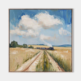 Large Green Field Painting Green Landscape Texture Wall Painting Green Texture Livingroom Painting