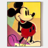 Large Pop Art Painting The art of Mickey Mouse, Andy Warhol, Fine Pop Wall Art For Sale