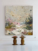 Large Sage Green Abstract Textured Wall Art for Office & Hotel Decor | ArtExplore