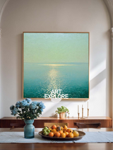 Large Square Ocean Canvas for Lounge or Office Modern Wall Art | ArtExplore