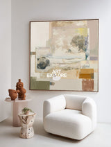 Large Square Wabi-Sabi Painting | Cozy Earth Tone Handmade Canvas ArtExplore