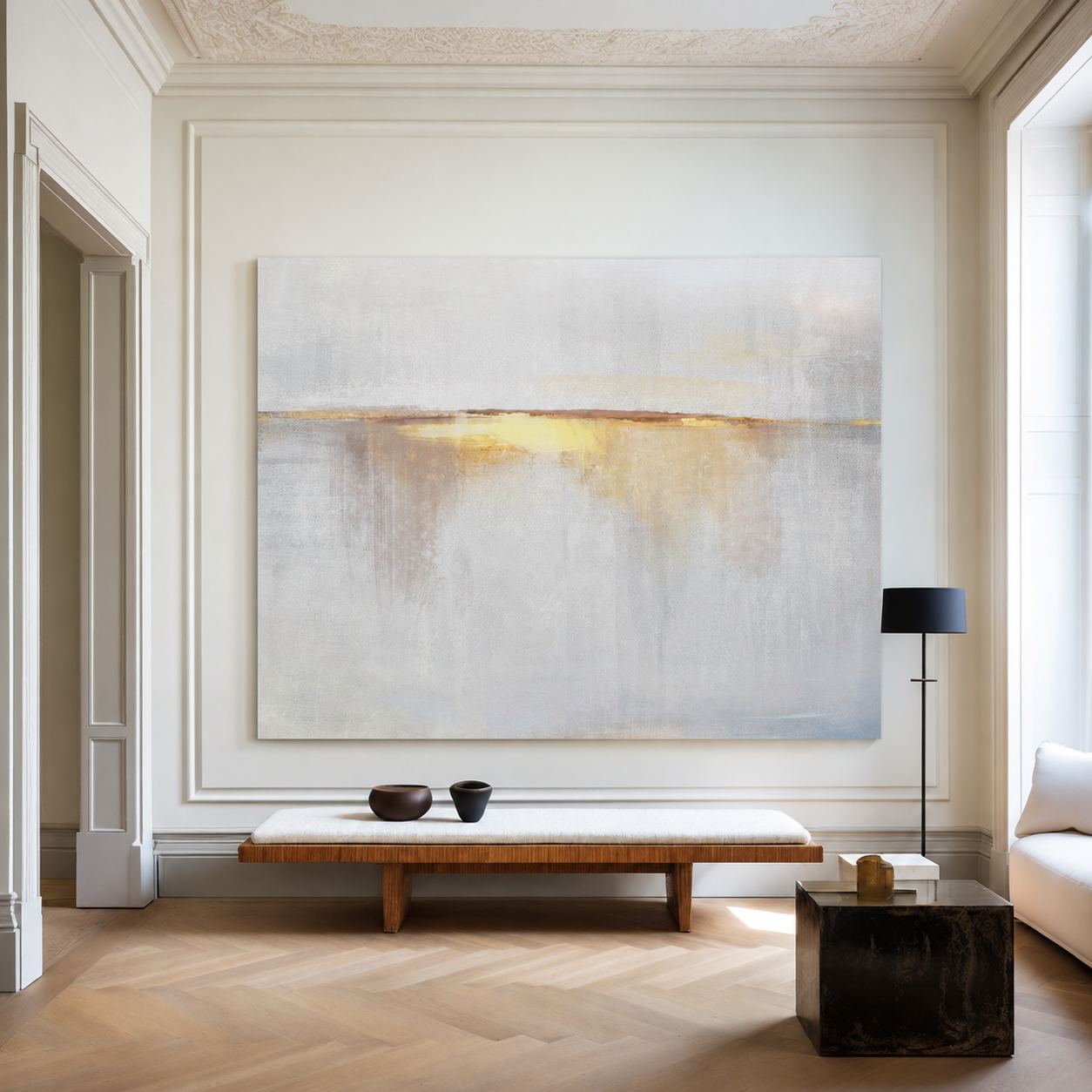 Beautiful Sunrise Landscape Modern Abstract Art Painting For Sale | Artexplore
