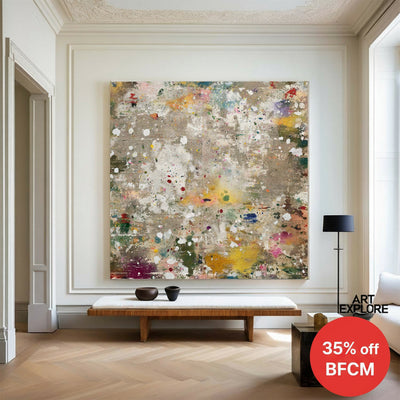 Textured Brown Minimalist Painting, Oversized Handmade Wall Art on Canvas – ArtExplore