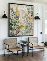 Large Vertical Flower Oil Painting | Modern Textured Canvas | ArtExplore