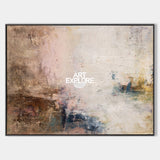 Large Wabi-sabi Horizontal Wall Art, Minimalist Textured Oil Painting for Sale ArtExplore