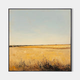 Large Wheat Field Landscape Art Painting Countryside Wall Art Minimalist Wall Art For Livingroom